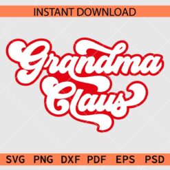 Retro Grandma Claus SVG, Grandma Claus Vector SVG