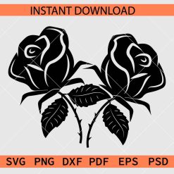 Rose Flowers Vector SVG, Rose Flowers Silhouette SVG