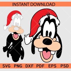 Santa Goofy Vector SVG, Christmas Goofy Head Décor SVG