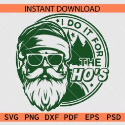 Santa Head I do it for the hos Vector SVG