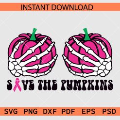 Save the pumpkins Skeleton Hands Vector SVG