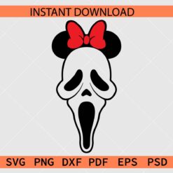 Screaming Minnie Ghost Silhouette SVG