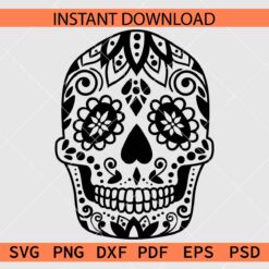 Skull Mandala SVG, Zentangle Skull Clip Art SVG