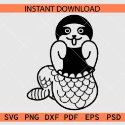 Sloth Mermaid SVG, Mermaid Sloth Clip Art SVG