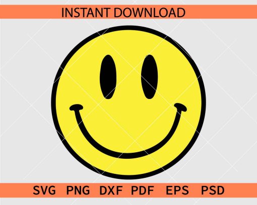 Smile Face Vector SVG, Smiley Face Clipart SVG