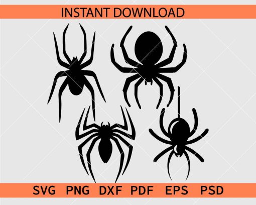 Spider Vector Bundle SVG, Spider Silhouette SVG Bundle
