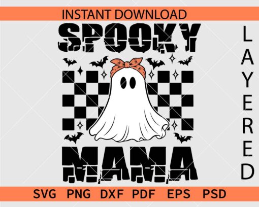 Spooky Mama Checkerboard SVG