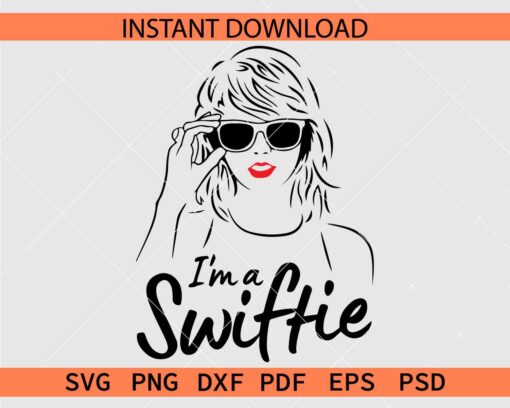 Taylor swift I am a swiftie sunglasses Clipart SVG