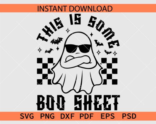 This is some boo sheet Ghost with sunglasses SVG