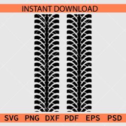 Tire Track SVG, Tire Track Drawing SVG, 2 Tire Track Silhouette SVG