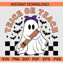 Trick or teach Ghost layered SVG