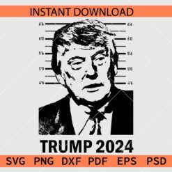 Trump portrait 2024 Vector SVG, Trump 2024 Portrait Clipart SVG