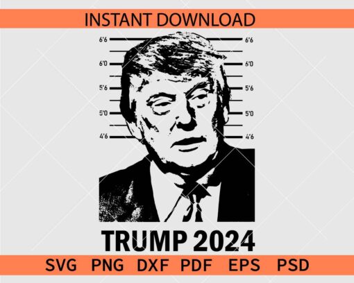 Trump portrait 2024 Vector SVG, Trump 2024 Portrait Clipart SVG