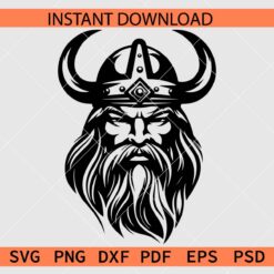Viking Head Vector SVG, Viking Head Image SVG, Viking Head Silhouette SVG