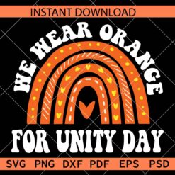 We wear orange for unity day Rainbow Vector SVG