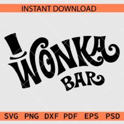 Wonka Bar Décor SVG, Wonka Bar Silhouette SVG