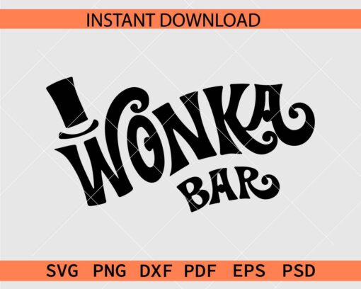 Wonka Bar Décor SVG, Wonka Bar Silhouette SVG
