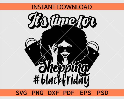 its time for shopping SVG, #blackfriday Clip Art SVG