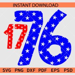 1776 America SVG, 4th of July 1776 SVG, Year 1776 American Flag Stars SVG