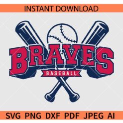 Braves Baseball SVG, Braves Baseball Ball SVG