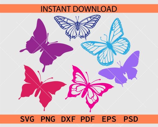 Butterflies SVG, Butterfly group SVG
