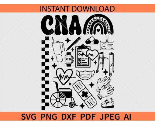 Certified Nursing Assistant SVG, CNA Nursing Tools SVG