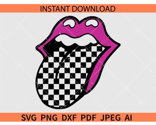 Checkered Tongue SVG