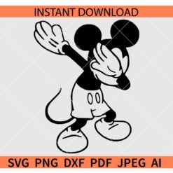 Dabbing Mickey SVG, Dabbing Disney Sketch SVG, Dabbing Mickey Coloring Page SVG