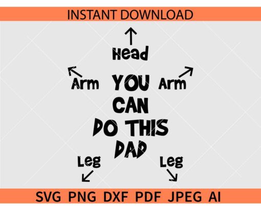 Dad instructions SVG, You Can Do this Dad SVG
