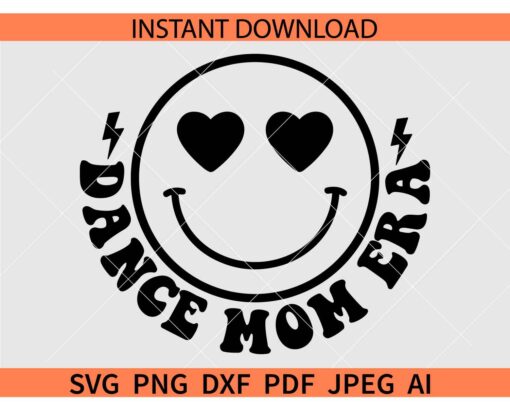 Dance Mom Era Smile SVG, Dance Mom Era Smiley Face SVG