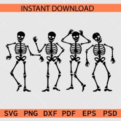 Dancing Skeletons SVG, Halloween Skeletons Dancing SVG
