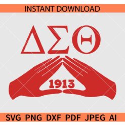 Delta Sigma Theta Hands 1913 SVG, AEO 2013 Delta Sigma Theta Hands SVG