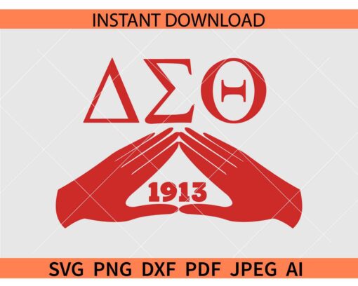 Delta Sigma Theta Hands 1913 SVG, AEO 2013 Delta Sigma Theta Hands SVG