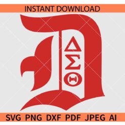 Delta Sigma Theta Letter D SVG, Letter D Delta Sigma Theta SVG