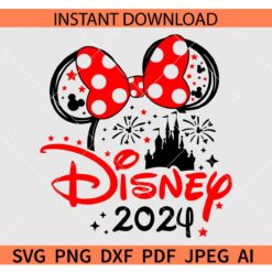 Disney 2024 Minnie Ears Castle SVG, Minnie Disney 2024 Vacation Castle SVG