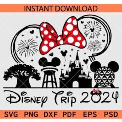 Disney Trip 2024 Minnie SVG, Minnie Mouse Disney Trip 2024 SVG