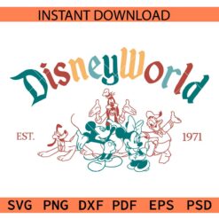 Disney World 1971 Logo SVG, Disney World Logo Est. 1971 SVG