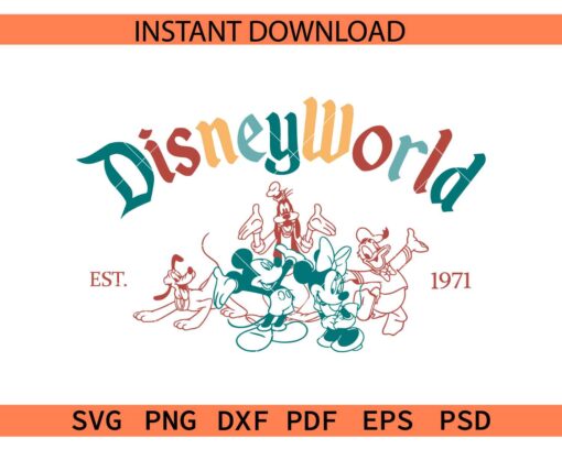 Disney World 1971 Logo SVG, Disney World Logo Est. 1971 SVG