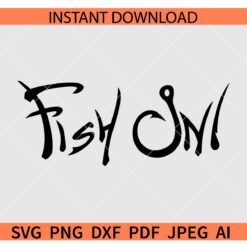 Fish On Hook SVG, Fishing Hook SVG
