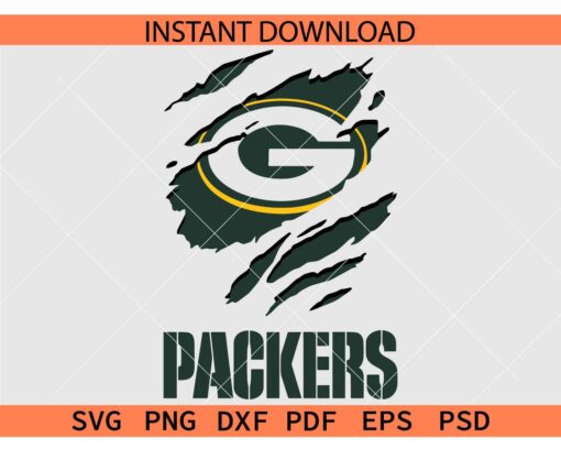Green Bay Packers Ripped Logo SVG, The Packers Ripped Logo SVG