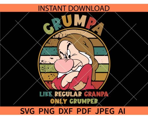 Grumpa Like A Regular Grandpa Only Grumper SVG