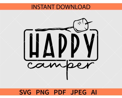 Happy camper SVG, Camping SVG