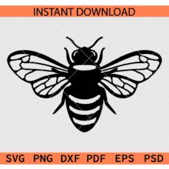 Honey bee Silhouette SVG, Insect Bee SVG