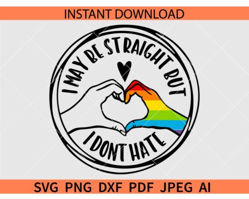 I may be straight but I don't hate Heart Hand SVG