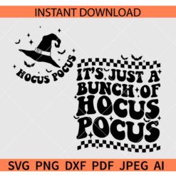 It's Just a Bunch of Hocus Pocus SVG, Retro It's Just a Bunch of Hocus Pocus SVG