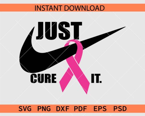 Just cure it Nike through ribbon SVG