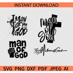 Man Of God Bundle SVG, Man Of God Cross SVG, Man Of God Cross SVG