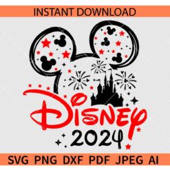 Mickey 2024 Vacation Castle SVG, Disney 2024 Mouse Head SVG