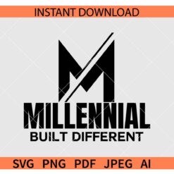 Millennial Built Different SVG, Motivational Built Different SVG
