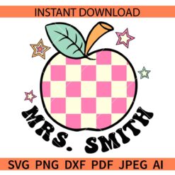 Mrs Smith Apple SVG, Checkerboard Apple Mrs Smith SVG